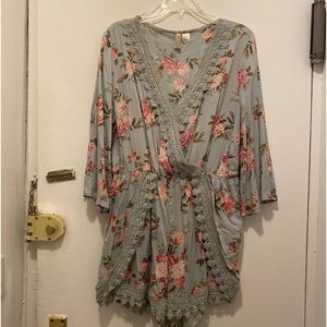 H&M Floral Romper Size 12